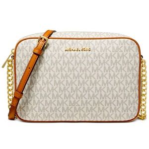 Michael Kors Signature Jet Set East-West Chain Strap Logo Crossbody Bag Purse